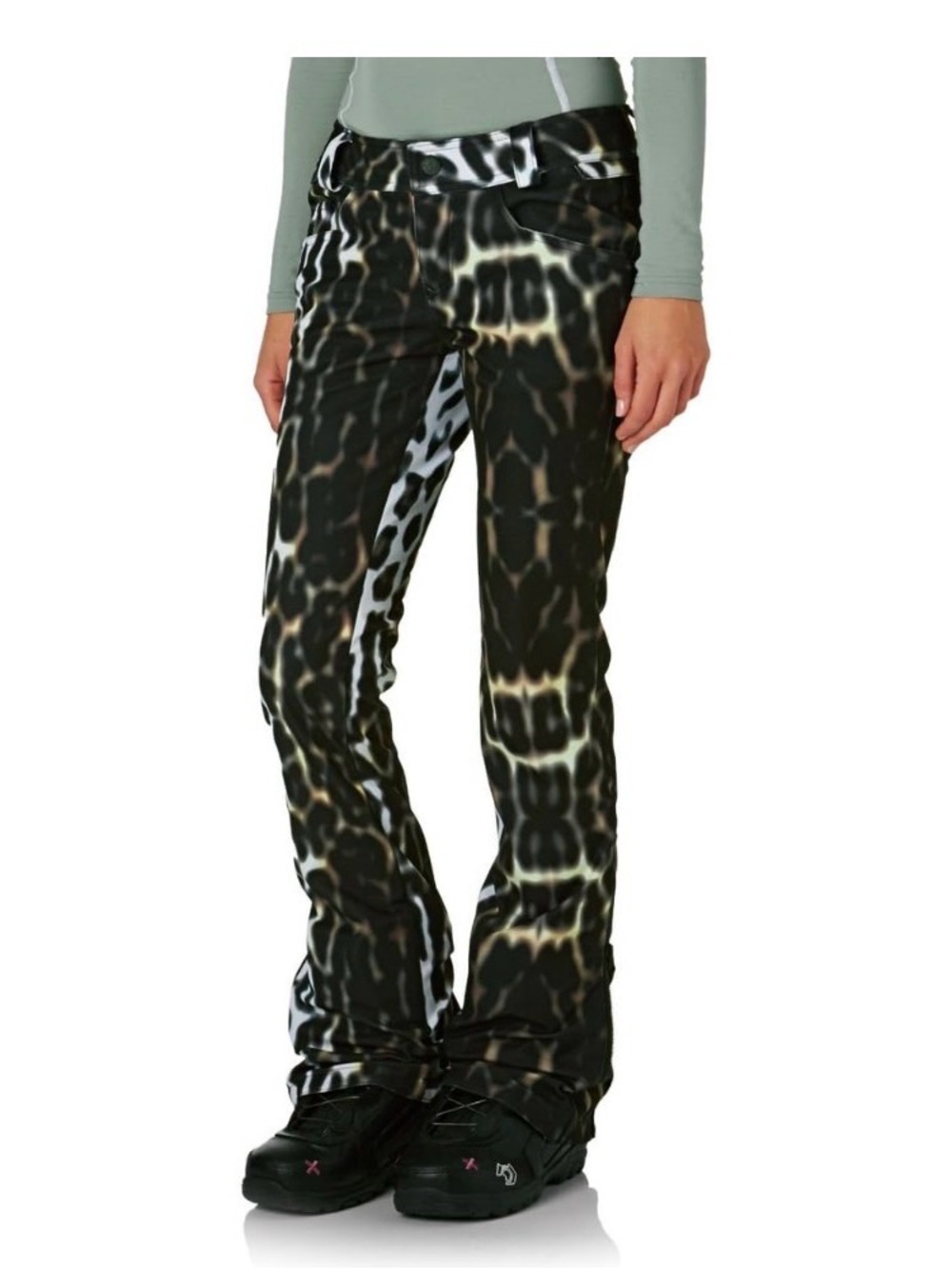 Volcom Battle Stretch Cheetah Snow Ski Pants Sz Small - Picture 2 of 15